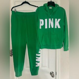 PINK Victoria's Secret Green Track Suit